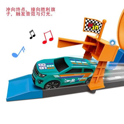 【儿童玩具】*道弹射轨道车男孩儿童玩具金属赛车合金小汽车 商品图3