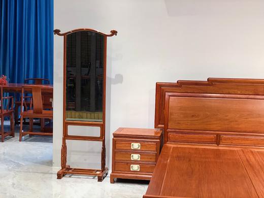 红桥红  家具严选  缅甸花梨（大果紫檀）  【180 步步高升大脚 高低床 三件套】 商品图3