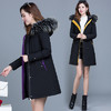 WE- JJ-88825 大毛领连帽棉衣外套女中长款2020冬新款修身加厚保暖气质羽绒棉服 商品缩略图2