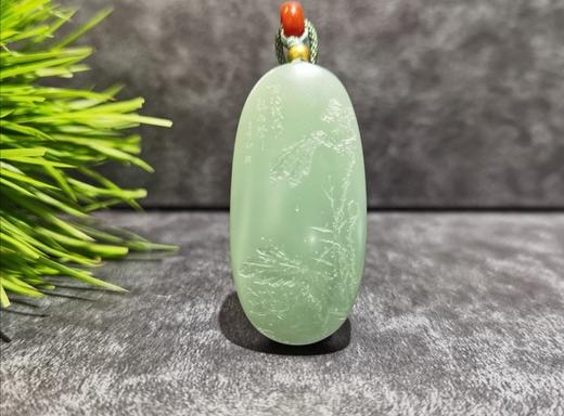 【御珠宫坊】碧玉荷花挂件 商品图0