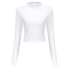 【裸感】立领插肩袖带手袖运动上衣女紧身长袖T恤-不带胸垫 商品缩略图4