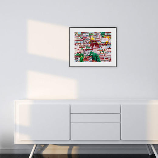 醍醐 艺术家刘溪子版画作品  “日光城” 限定签名 客厅书房 装饰画 商品图2