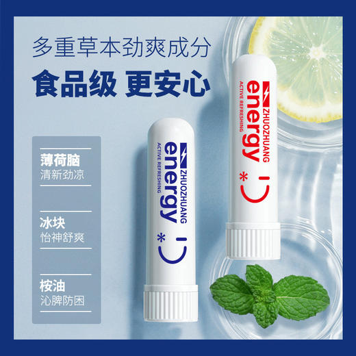 【效率翻倍！提神能量棒】防瞌睡，做事效率翻倍，抗疲劳开车犯困，薄荷清凉鼻通吸，春运返乡开车上班上课不犯困 商品图1