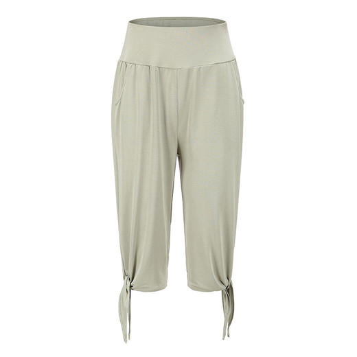 【铜氨丝面料】跑步健身裤女夏季高腰宽松休闲运动裤子束脚瑜伽中裤 商品图4