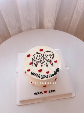 简笔画情侣手绘(多款式)-低糖处理无添加