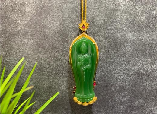 【御珠宫坊·传承系列】金镶碧玉观音吊坠 商品图0