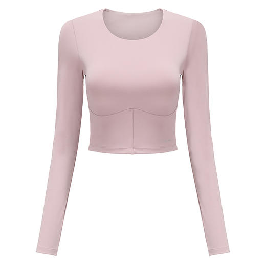 芮柯LRECNAVA长袖运动上衣女带胸垫瑜伽服跑步速干裸感紧身健身服 商品图4