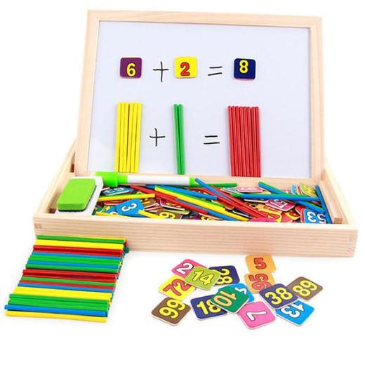 【儿童玩具】*木制多功能数字运算学习盒双面磁性画板 商品图1