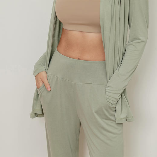 【铜氨丝面料】跑步健身裤女夏季高腰宽松休闲运动裤子束脚瑜伽中裤 商品图2