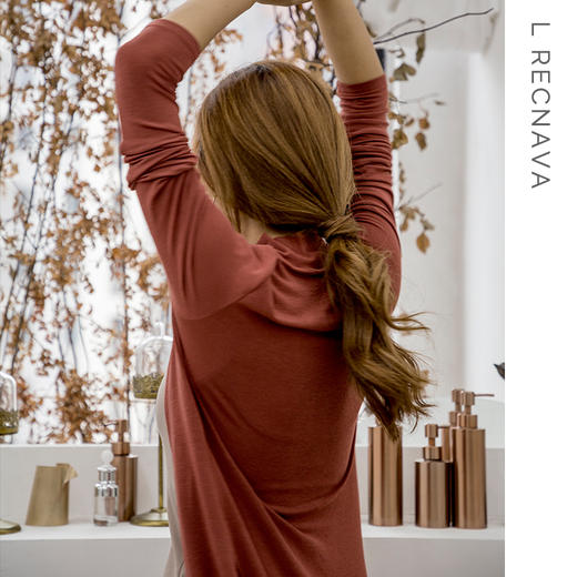 【细针织面料】侧开叉春秋针织衫开衫女中长款长袖外套上衣 商品图3