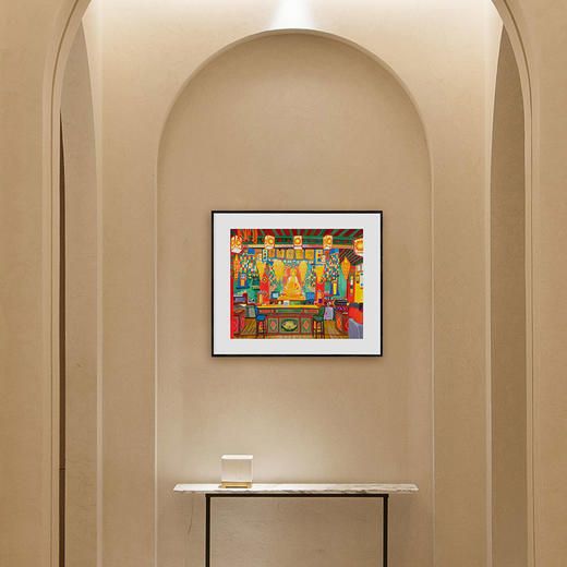 醍醐 艺术家刘溪子版画作品  “日光城” 限定签名 客厅书房 装饰画 商品图1