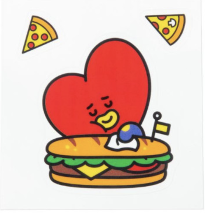 韩国 可爱Line Friends BT21 TATA叮咬装饰贴JPY带授权招加盟代理