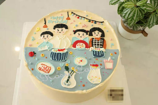 手绘吃饭一家人 商品图0