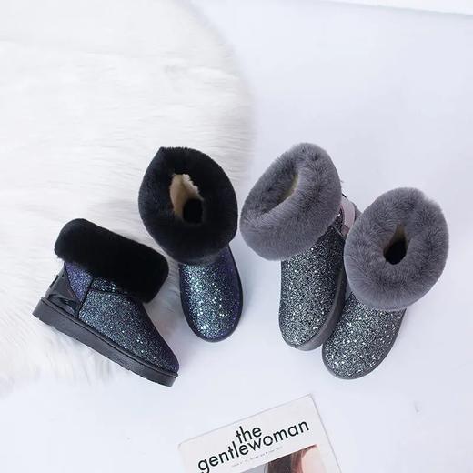 PDD-【加厚雪地靴】女短筒短靴带毛冬季新防滑加厚保暖棉鞋加绒靴子 商品图5