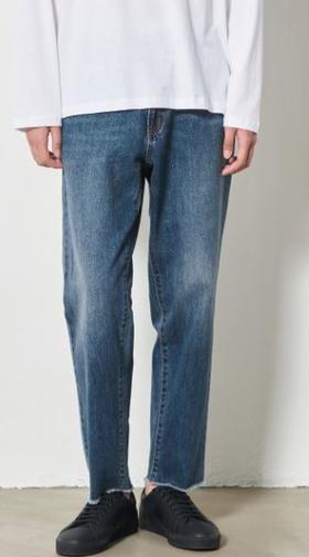 8 seconds 20FW蓝色裁剪露丝锥形牛仔长裤 420721LPAPJPY带授权招加盟代理