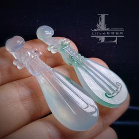 翡翠“知音”琵琶（一对）