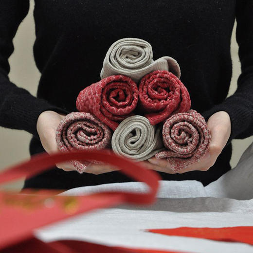 麻＋汉麻袜 桃红与暑红礼袋 4双组合装   商品图8