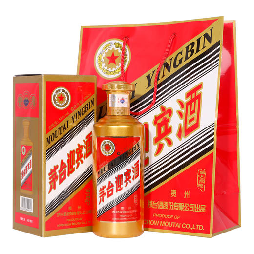 茅台迎宾酒 同心同愿 金迎宾酒 53度酱香型 500ml*6瓶整箱装 商品图2