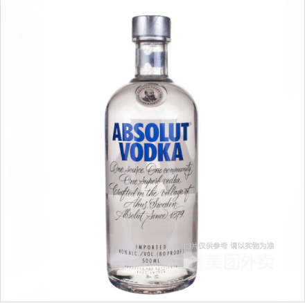 绝对伏特加 原味40度 500ml/瓶