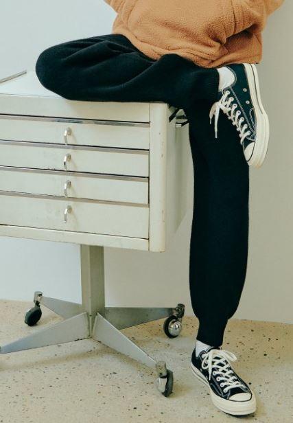 8 seconds 男士黑色松紧带针织Joger 裤子#210Y21AYQ5JPY带授权招加盟代理 商品图2