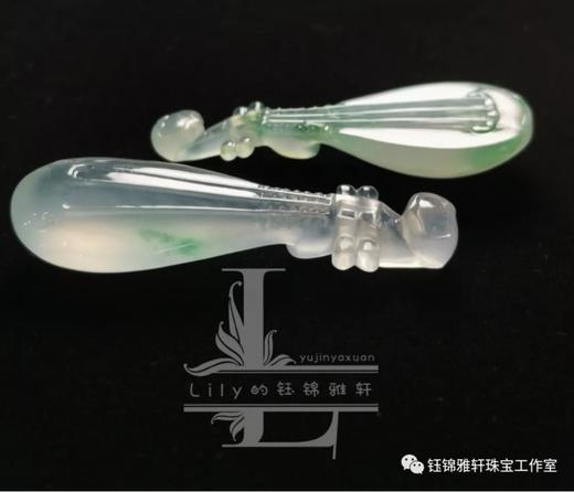 翡翠“知音”琵琶（一对） 商品图1