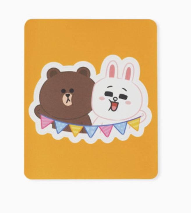 韩国 可爱Line Friends棕色和可妮可拆卸贴纸（30型）JPY带授权招加盟代理