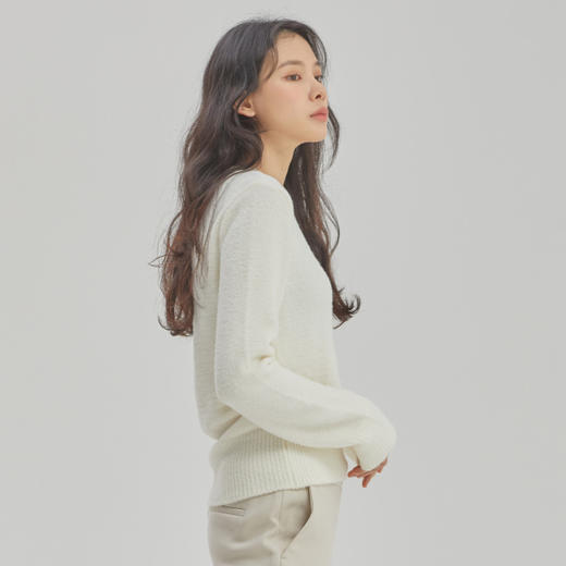 MIXXO韩国基本款圆翼螺纹毛衣纯色单件慵懒风秋冬JPY带授权招加盟代理 商品图1