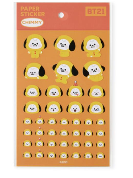 韩国 可爱Line Friends BT21 CHIMMY BABY装饰贴纸JPY带授权招加盟代理 商品图1