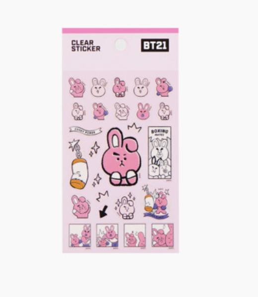 韩国 可爱Line Friends BT21 COOKY清除贴纸JPY带授权招加盟代理 商品图0