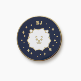 韩国 可爱Line Friends BT21 RJ宇宙之星圆形金属徽章JPY带授权招加盟代理