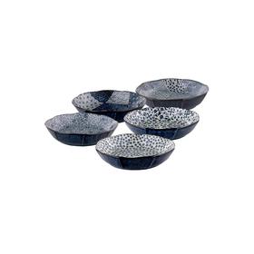 MINOYAKI/美浓烧 日本进口唐草八角盘陶瓷餐具五件套JPY带授权招加盟代理