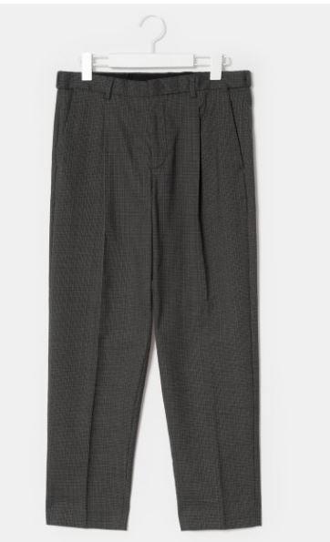 8 seconds 20FW 灰色格纹隐藏松紧带锥形长裤 420921CY63JPY带授权招加盟代理 商品图1