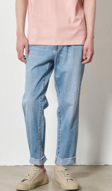 8 seconds 20FW男士天空蓝色水洗露锥牛仔长裤 420721LPAQJPY带授权招加盟代理 商品图0