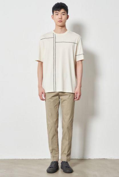 8 seconds  男士米色基本修身棉质长裤#420721EYAAJPY带授权招加盟代理 商品图2