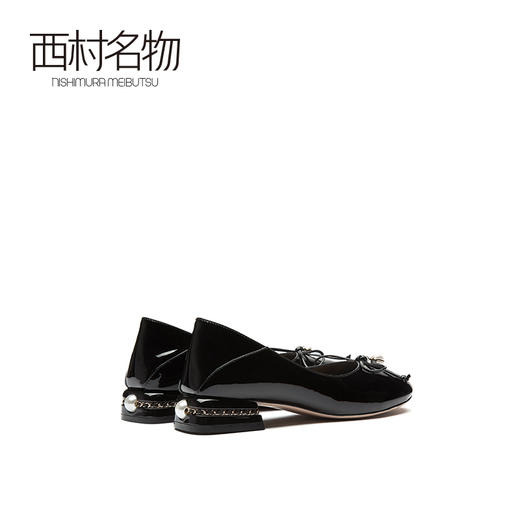 西村名物2021春季新款法式小跟半包头单鞋女网红风百搭简约X21AE11031 商品图3