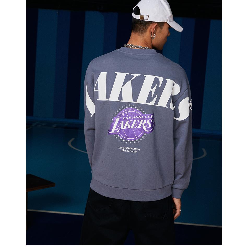 杰克琼斯秋季男nba联名湖人球队立体印花卫衣221133132