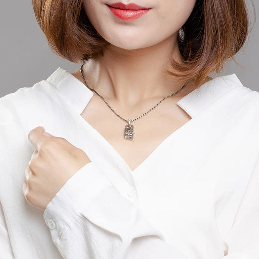 醍醐X弗影 925银玛尼石项链|吊坠 大款/小款 手工精修（配银链） 商品图1
