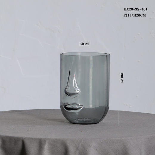 人脸抽象玻璃花瓶 商品图6