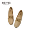 西村名物2021春季新款真皮乐福鞋一脚蹬英伦风懒人小皮鞋女X21AM11251 商品缩略图3