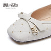 西村名物2021春季新款低跟单鞋浅口蝴蝶结甜美百搭温柔瓢鞋X21AE11361 商品缩略图4
