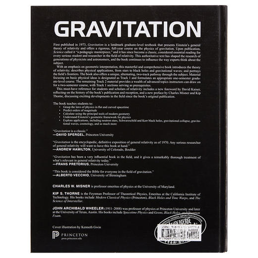 【中商原版】引力论 豆瓣高分 英文原版 Gravitation 相对论 物理 教科书 教材 Charles W. Misner 商品图1
