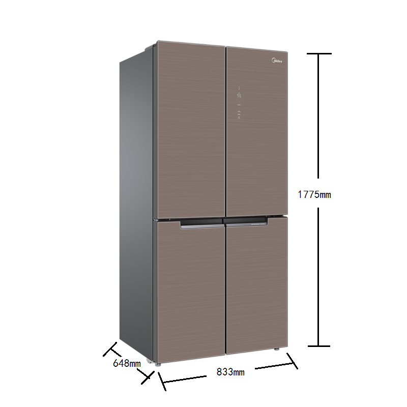 美的（Midea）470升十字对开门冰箱 天境 19分钟急速净味 智能家电 温湿精控 实体店同款
