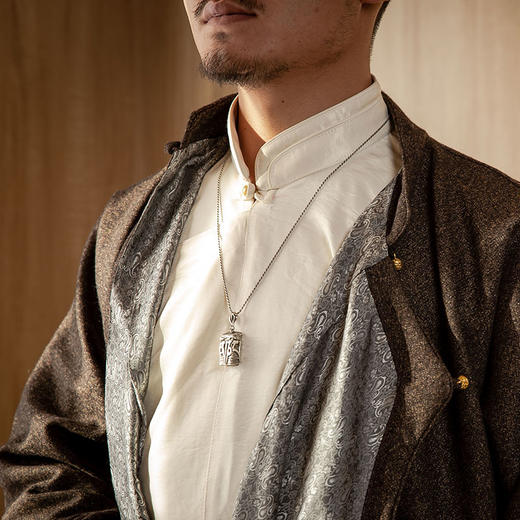 醍醐X弗影 925银玛尼石项链|吊坠 大款/小款 手工精修（配银链） 商品图0