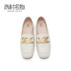 西村名物2021春季新款真皮乐福鞋英伦风懒人小皮鞋平底单鞋T21AM11651 商品缩略图3