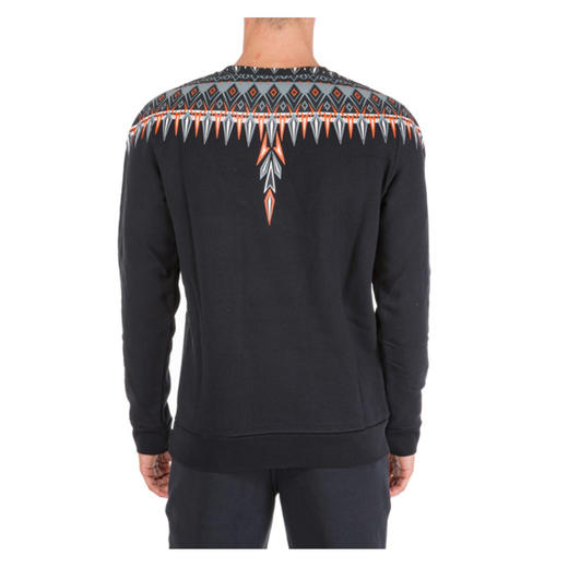 MARCELO BURLON 马克布龙 男士 橙白灰翅膀 男士卫衣 黑色 CMBA009F19506004 1088 商品图1