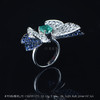 【化蝶】祖母绿蝴蝶戒指胸针两用-CB2101376 商品缩略图0