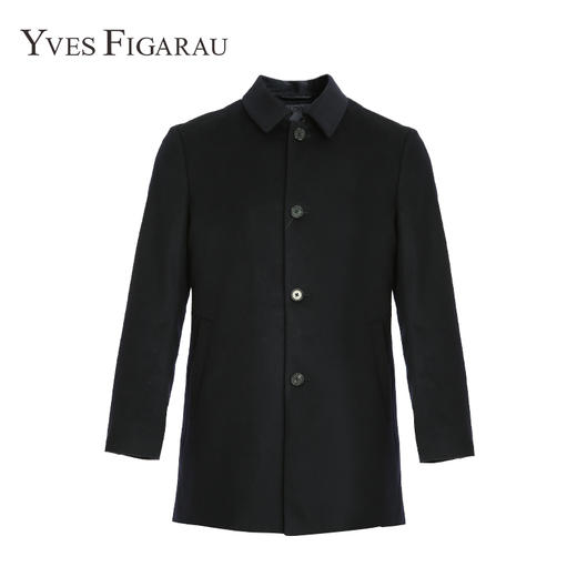 YvesFigarau伊夫·费嘉罗秋冬100%山羊绒大衣中长款翻领保暖舒适羽绒大衣882502 商品图3