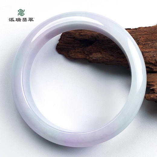 派瑞翡翠 翡翠手镯 糯种 淡紫色 商品图3