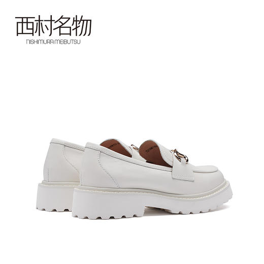 西村名物2021春季新款真皮圆头单鞋深口休闲舒适中跟小皮鞋T21AM11681 商品图4