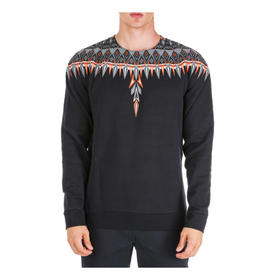 MARCELO BURLON 马克布龙 男士 橙白灰翅膀 男士卫衣 黑色 CMBA009F19506004 1088